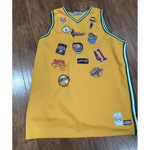 HARLEM GLOBETROTTERS JERSEY (3XL) PLATINUM FUBU w/ 12 Patches ~ Rare Vintage